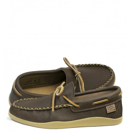 "Laurentian Chief Driving moc confort, 8 holes collar, suede lined, natural k sole" Laurentian Chief Driving Moc