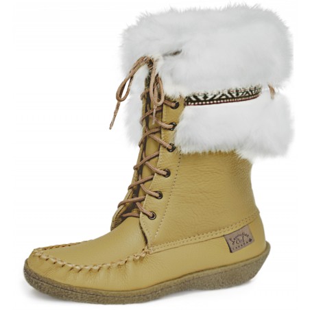 "Laurentian Chief Snowshoe boot, 13"", lined, dble fur trim, braid, caoutchouc sole" Laurentian Chief All products