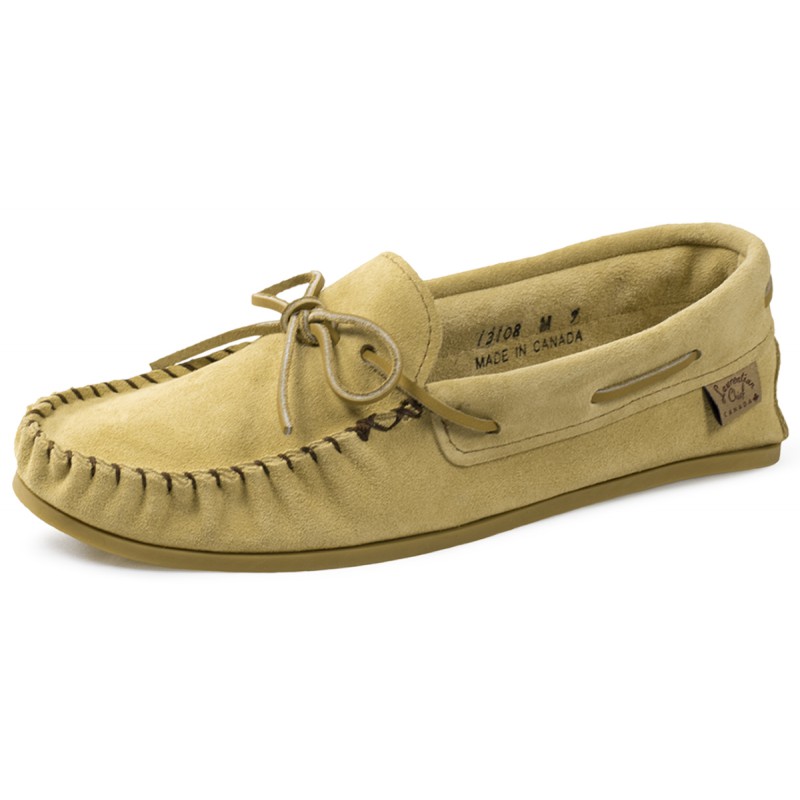 "Moccasins, single lacing, 8 hole kabir, insole, natural ribb " Laurentian Chief Moccasins