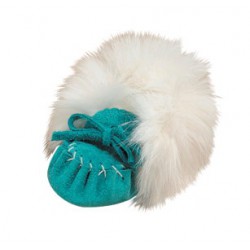 Baby moccasin fur collar, insole Laurentian Chief Baby